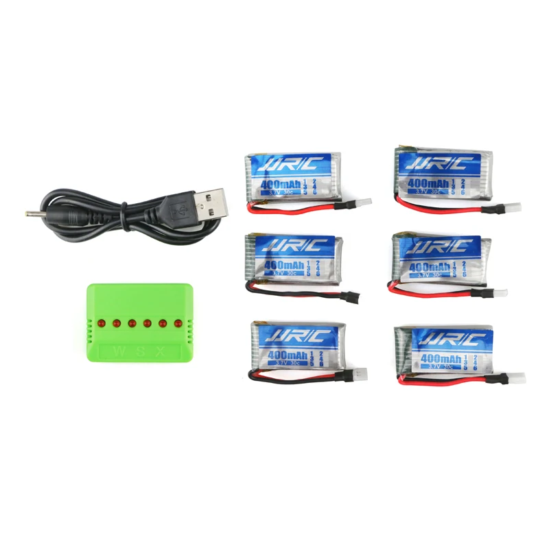 6 шт. JJRC H31 3 7 V 400mAh 30C LiPo батарея с x6 зарядное устройство для RC Квадрокоптер запасные