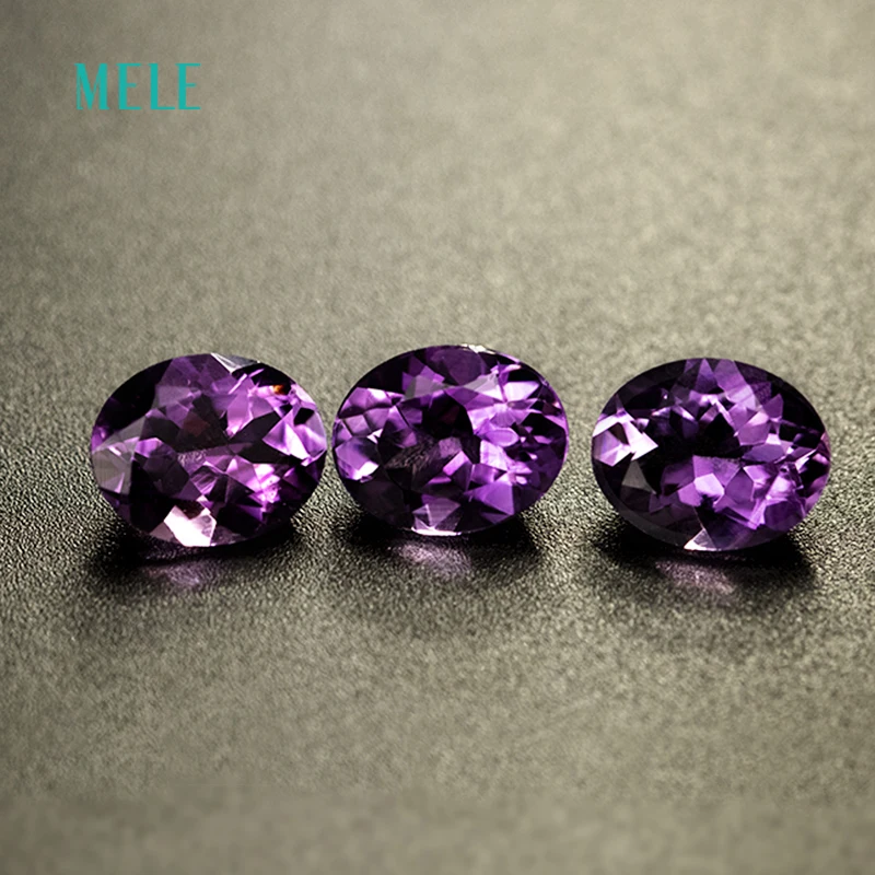 

Natural amethyst in oval shape 8mm*10mm, deep purple color , good cutting, fashion jewelry design