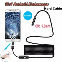 Type-c Endoscopy Android USB 5 5mm Hard Cable Camera Inspection Camera PC Android Phone Borescope Pipe Camera Endoscope 1M 3M 5M