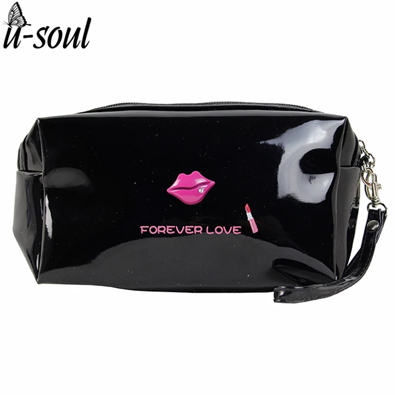 Высококачественная сумка для макияжа из лакированной кожи сумки женская