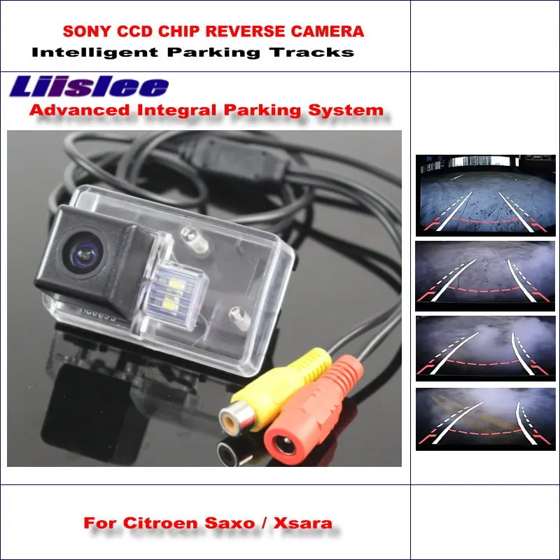 Car Rear Reverse For Citroen Saxo / Xsara Intelligent Parking Camera Dynamic Tracks Guidance Trajectory AUTO Accessorie eemrke for honda civic 4d eu city gm2 gm3 legend car rearview tracks camera with reversing guidance trajectory