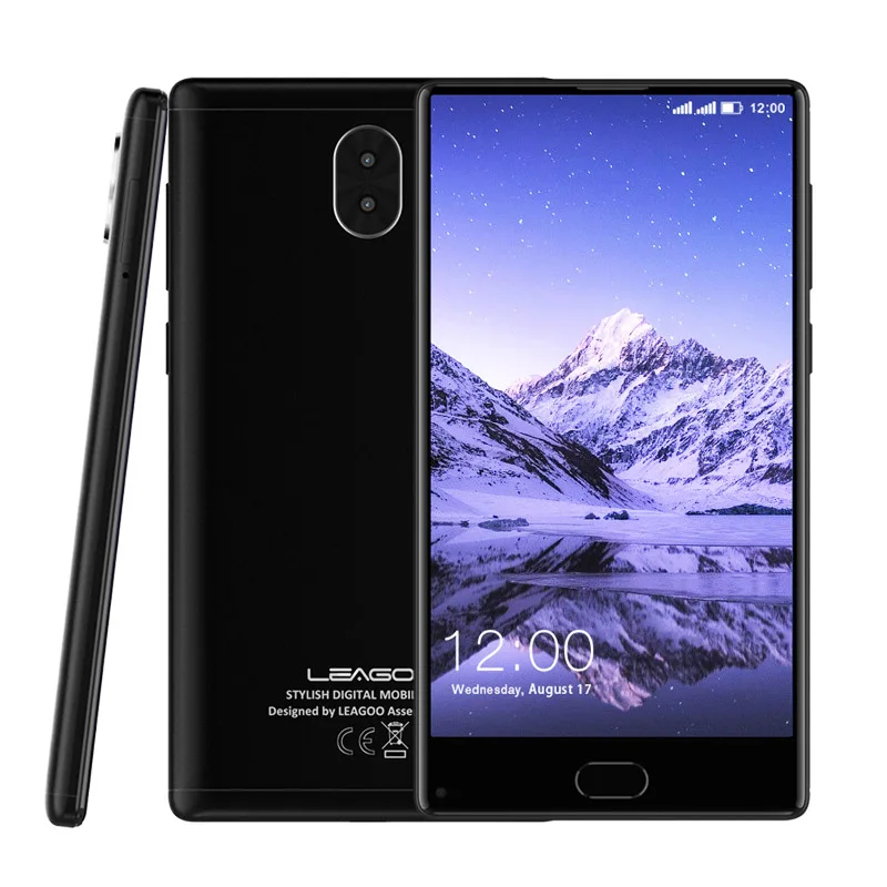 3 ГБ ОЗУ 32 Гб ПЗУ Leagoo Kiicaa Mix 5,5 дюймов полноэкранный Смартфон Android 7,0 MTK6750 Восьмиядерный передний мобильный телефон с отпечатком пальца - Цвет: Black