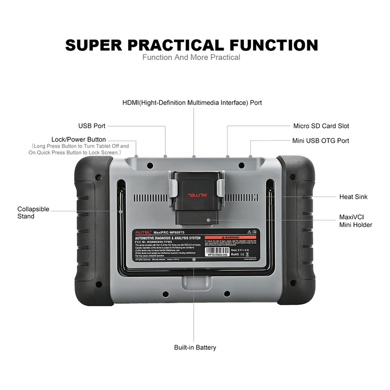Autel MaxiPro MP808TS диагностический сканер OBDII профессиональный автомобильный