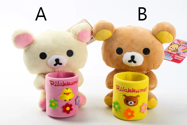 2 шт./лот 18x17 см японский мультфильм Rilakkuma плюшевые игрушки офисные украшения Медведь Мягкий рюкзак стиль животное кукла подарок на день рождения Kawaii