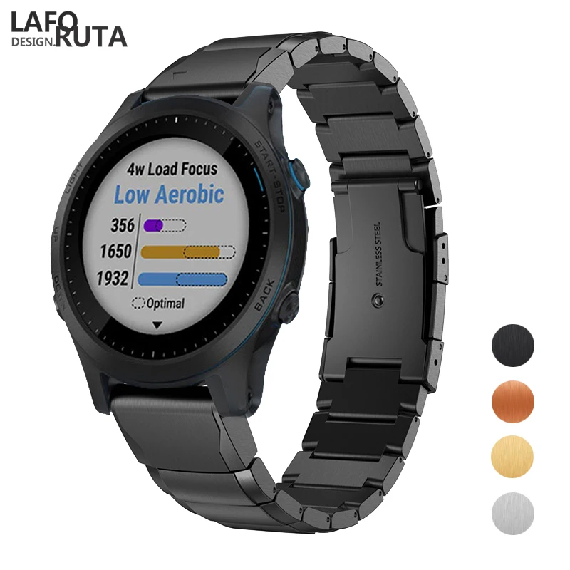 Металлический ремешок Laforuta Forerunner 945 для Garmin 935 Fenix 5 5Plus браслет из нержавеющей