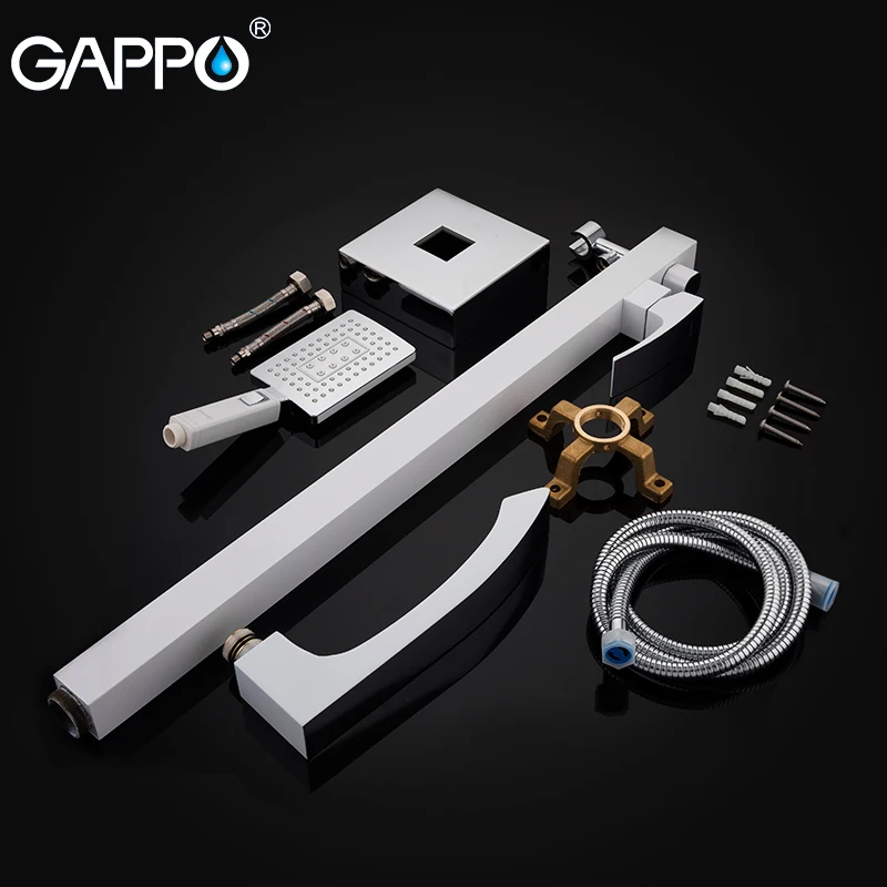 

GAPPO Basin Faucets white chrome bathroom sink faucet taps basin mixer do anheiro faucet bath shower mixer shower head set