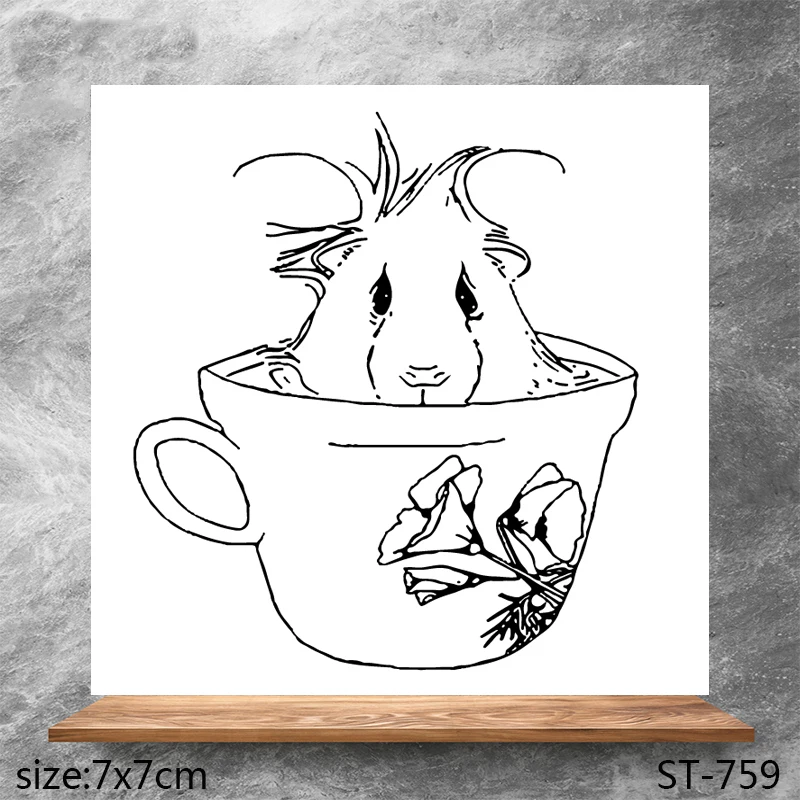 

ZhuoAng Cute vole Clear Stamp Seal for DIY Scrapbooking Photo Album Card Making DIY Decoration Supply