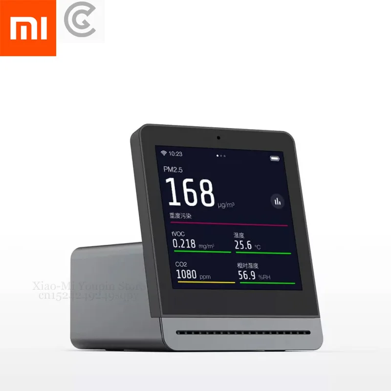 Xiaomi Clear Grass Air Detector 3," ips сенсорный экран для мобильного управления комплексным монитором PM2.5 управление через приложение для внутреннего и наружного использования