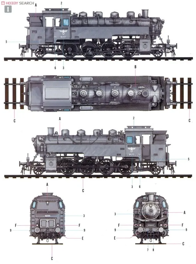 Hobby Boss 1/72 масштабные модели 82914 немецкий y баварский BR86 паровоз немецкий Dampflokomotive BR86