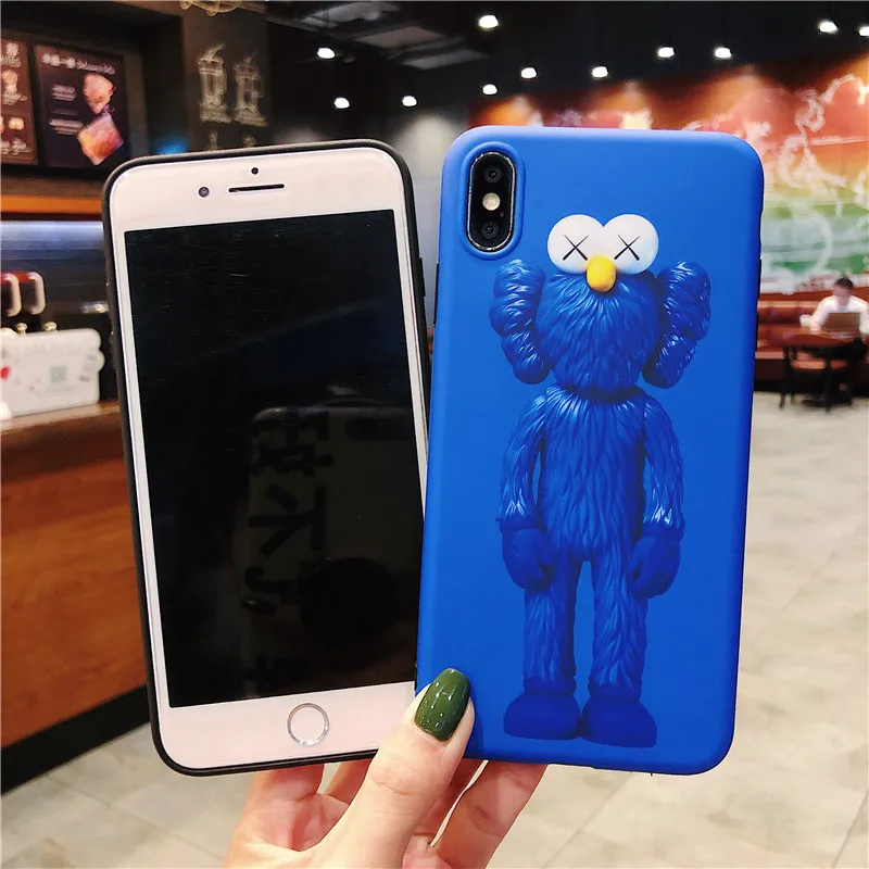 Для iphone 6 S 7 8 Plus X XS XR Max чехол Модный KAWS Toys Sesame Street Мягкий силикон imd для телефона |