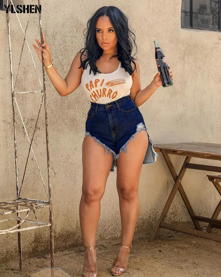 Женские джинсовые шорты с завышенной талией повседневные в Корейском стиле на