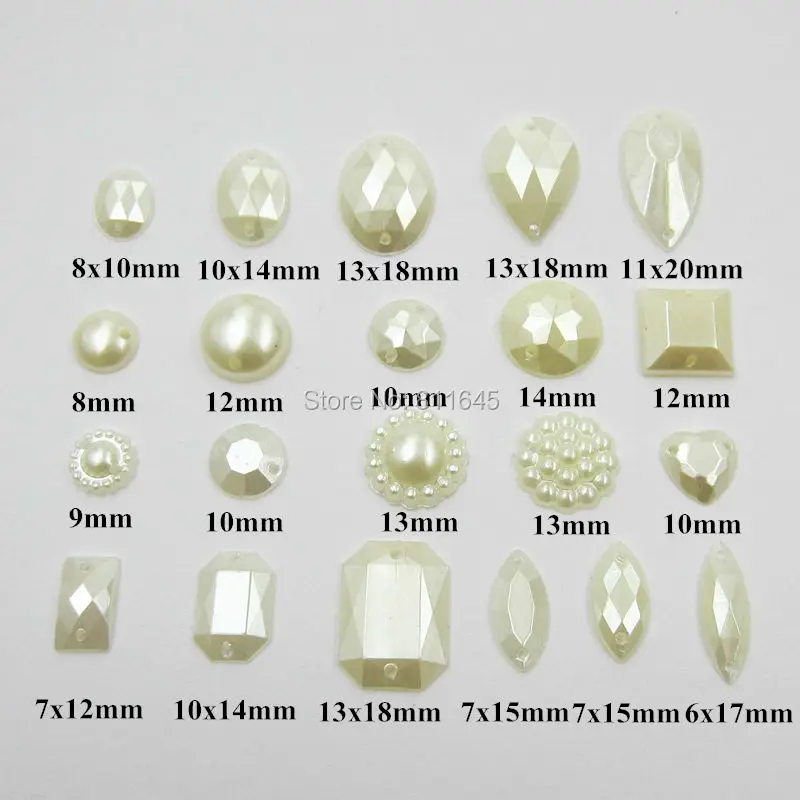 Новое поступление 200 шт. жемчужины разных размеров/форм цвета слоновой кости без