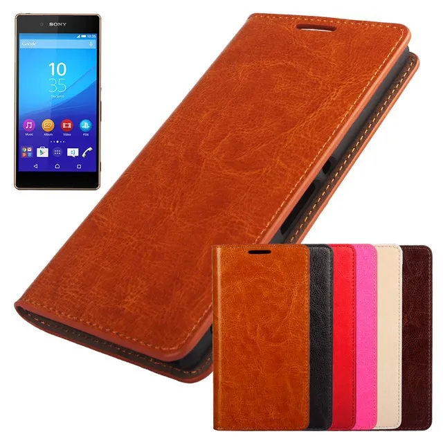 Заводская цена чехол для Sony Xperia M4 Aqua/Z4 Z3 Plus E6553 из натуральной воловьей кожи с
