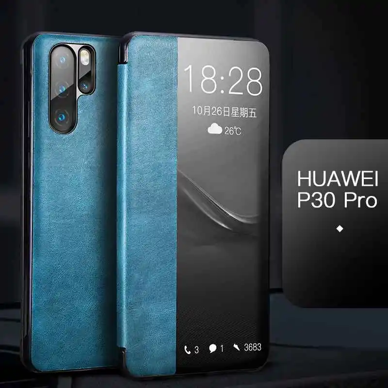 For Huawei P30 Pro Xoomz Модный чехол из натуральной кожи с откидной крышкой для huawei P30 с розничной посылка с первым слоем из воловьей кожи, крышка для huawei P30 Pro - Цвет: For Huawei P30 Pro