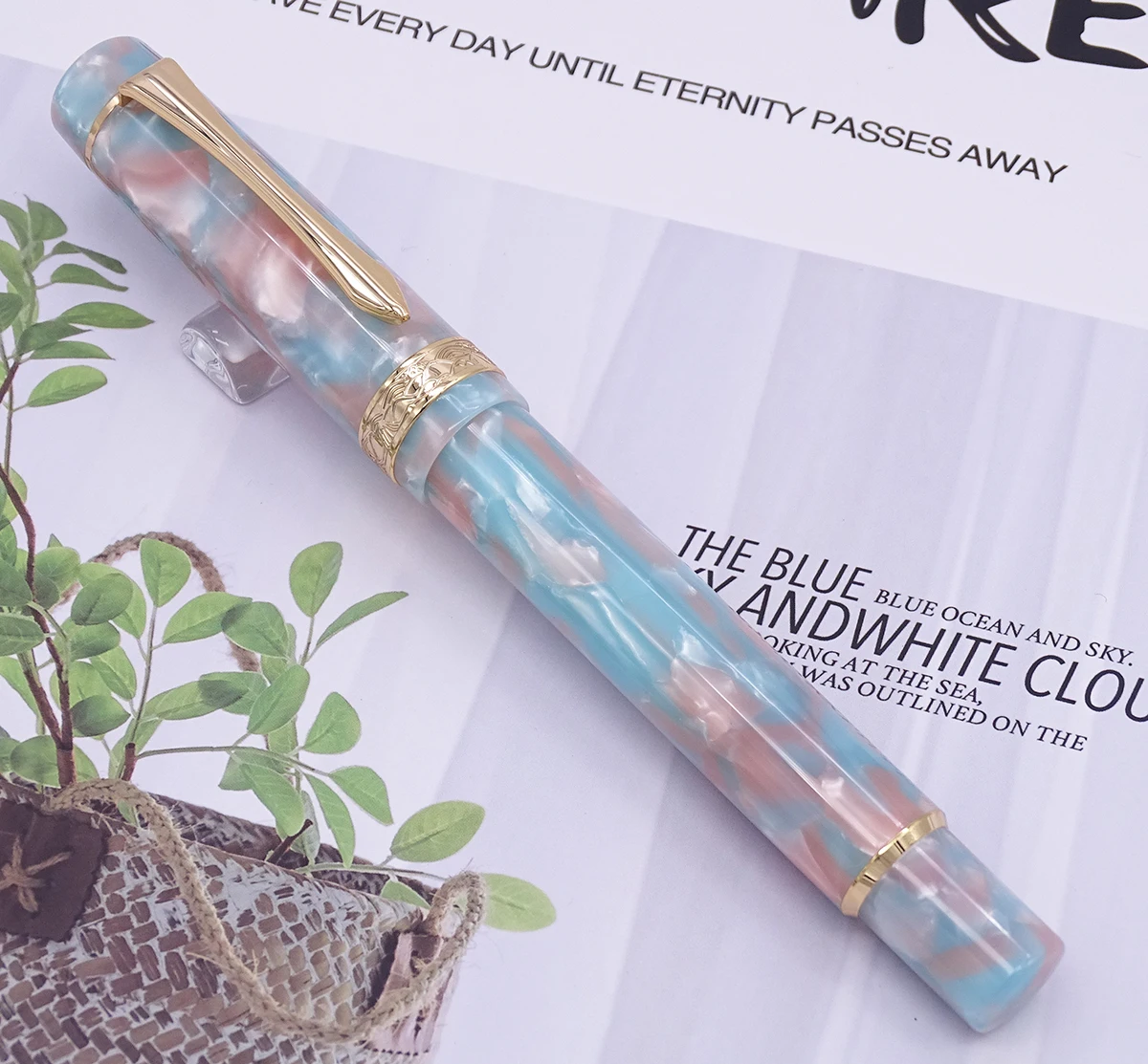 LIY (Live In You) Mountain Series Resin Celluloid Fountain Pen Schmidt Fine Nib Converter Awesome Writing Pen Collection-Xixia