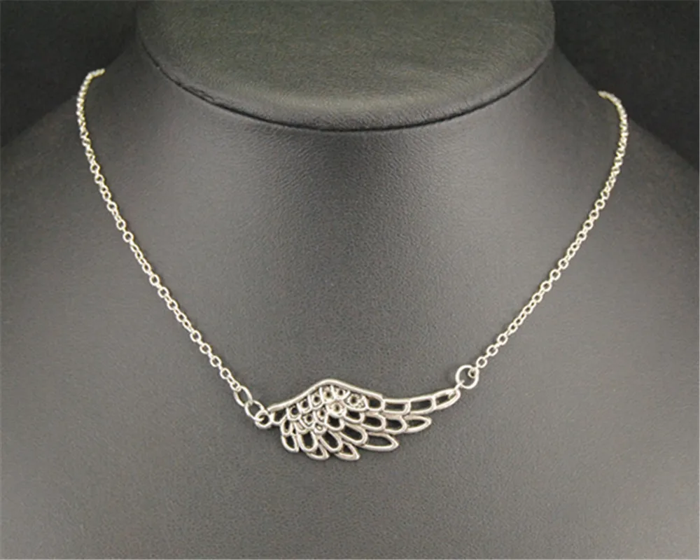 1 шт. Тибетский серебристый цвет филигрань Угол крыла Шарм ожерелье DIY ювелирные