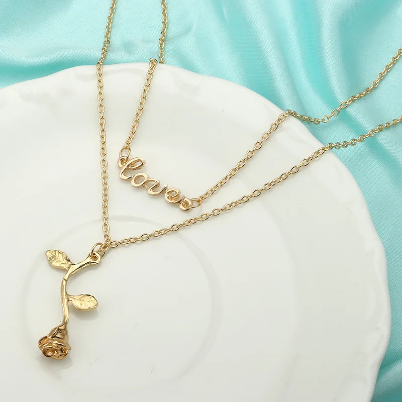 Женское колье с буквенным принтом ISINYEE золотистое и Серебряное колье-чокер