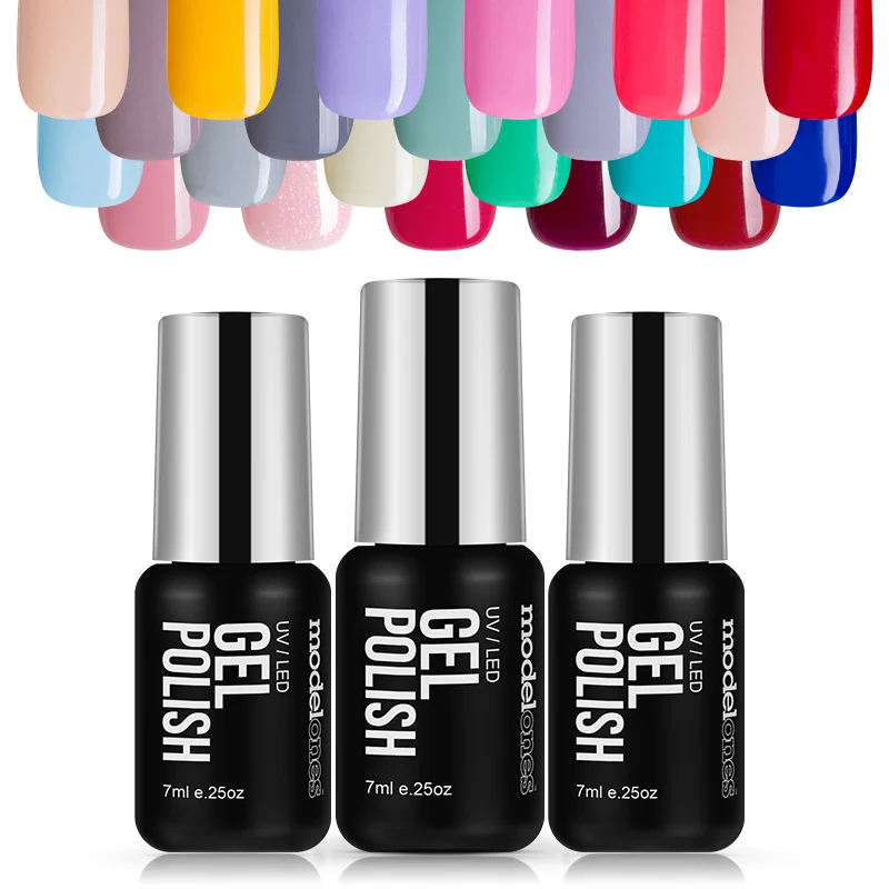 Modelones Модный Блестящий Цветной Гель лак Светодиодный УФ для ногтей