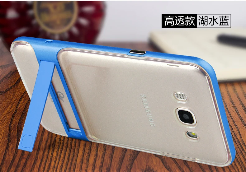 Kickstand Чехол для SAMSUNG galaxy j710 j7 2016 uxury Марка Телефон Случаях PC + TPU Гладкий Стенд