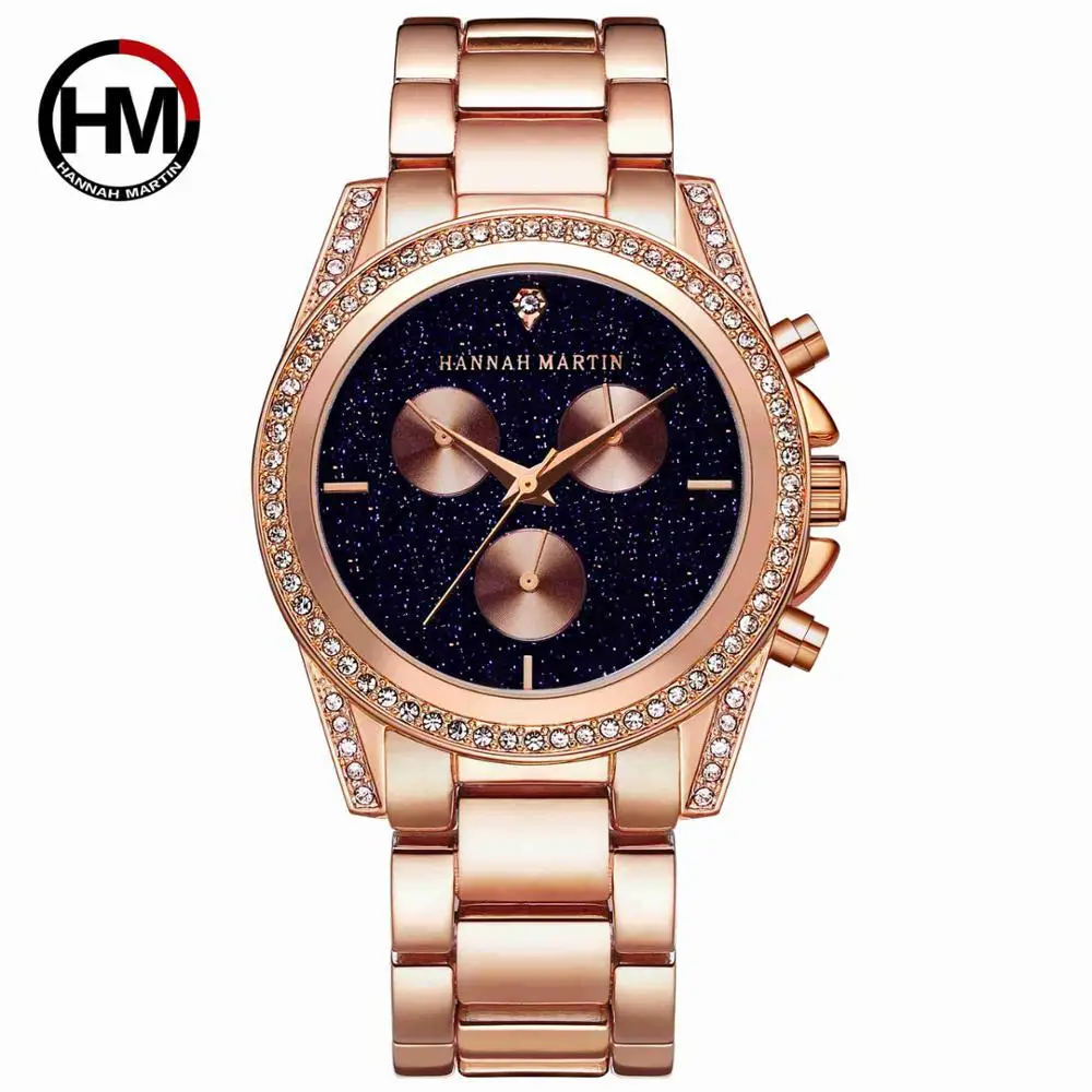 1108 rose gold Дизайн, женские часы из розового золота, Япония, кварцевый механизм, стразы, роскошный бриллиант, женские водонепроницаемые повседневные креативные наручные часы - Цвет: 1108 rose gold