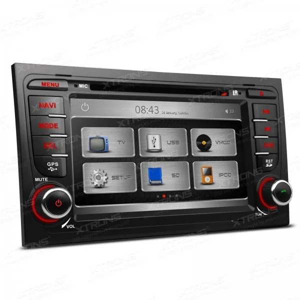 XTRONS 7 дюймов 2 din автомобильный аудио HD сенсорный экран стерео DVD плеер с GPS