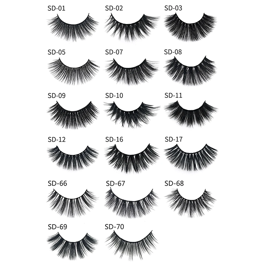 CLOTHOBEAUTY 3D из меха норки накладные ресницы толстый длинный объем тонкие для