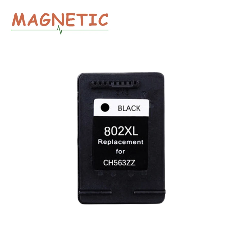 

1pc Black Magnetic Compatible ink cartridges for hp802 For HP 802 XL Deskjet 1000 1050 2000 2050 3050 printers full ink 802XL