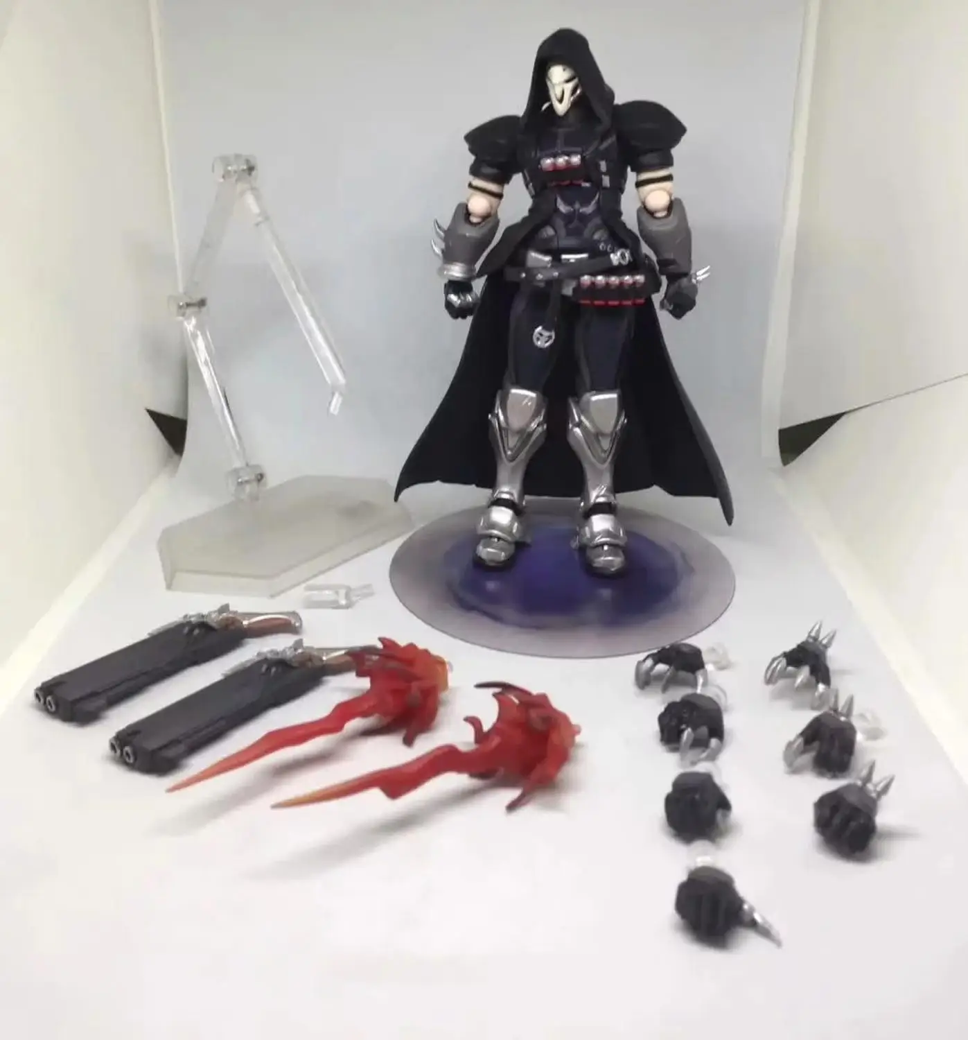 Аниме 17 см figma 393 # overwatches OW REAPER подвижная ПВХ фигурка Коллекционная модель игрушки
