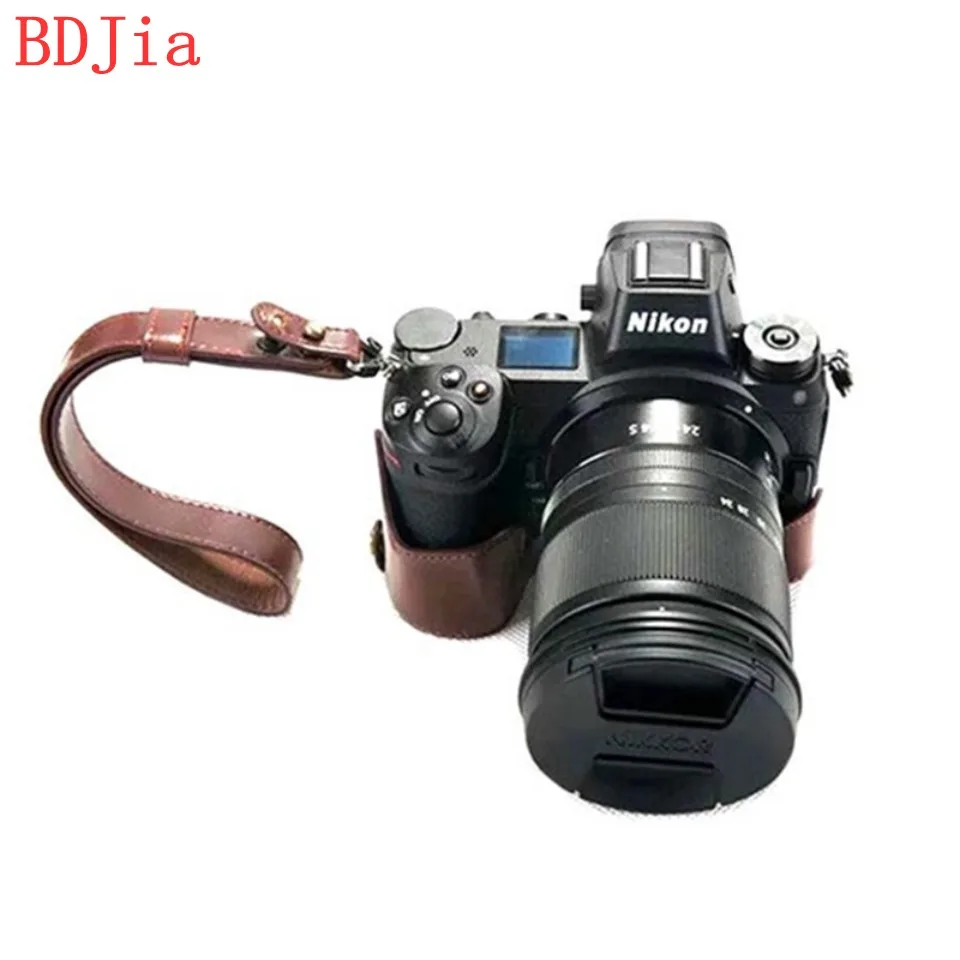 Новейший Модный чехол для камеры Nikon Z7 Z6 из искусственной кожи с отверстием для батареи