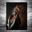 Красивые черные женские Масляные картины принт на холсте портрет Африканской стены художественные принты плакаты и принты настенные картины