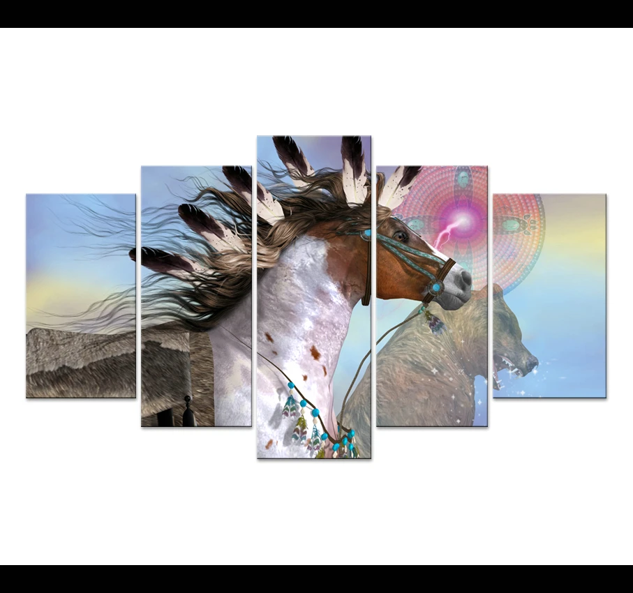 Абстрактный современный постер 5 шт. постеры с бульдогом акварелью и печатью