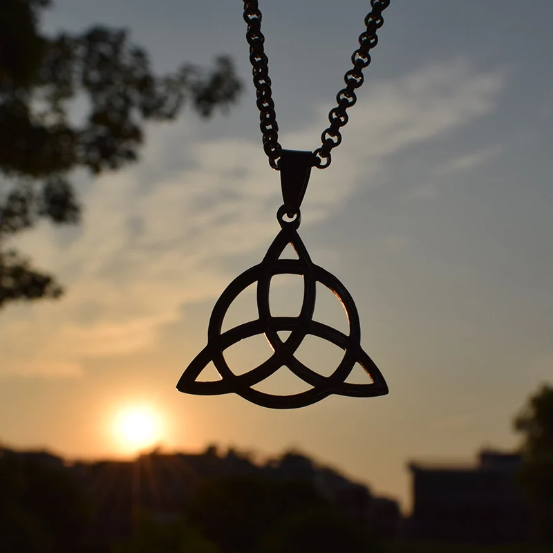 Abaicer - WICCA Треугольники руны викингов ювелирные изделия кельтский узлов ожерелья