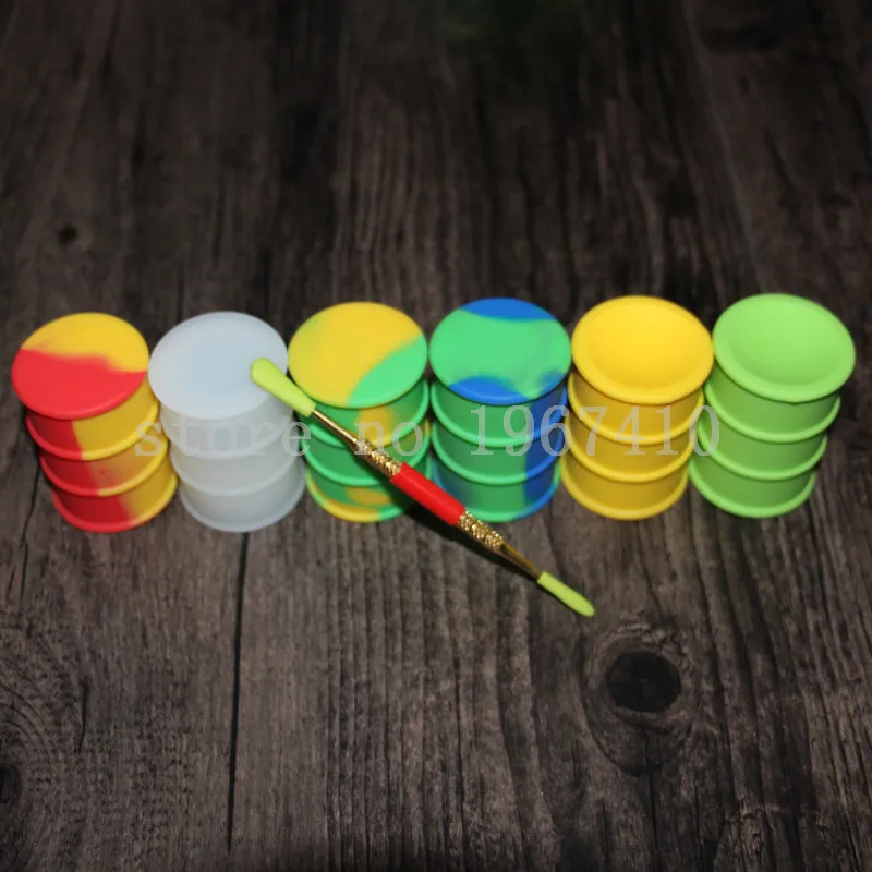 free shipping colorful jars dab wax oil rubber drum shape container large food grade silicon dry herb weed box tool | Дом и сад