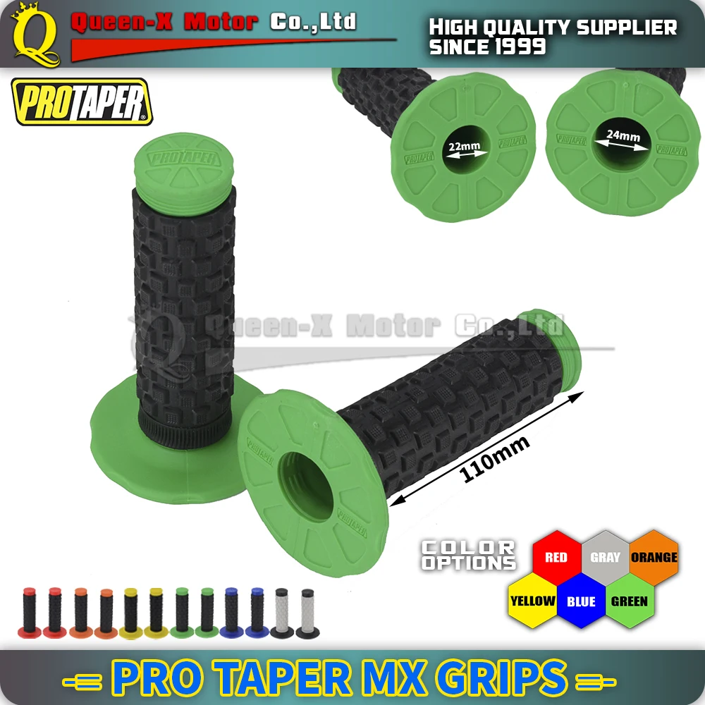 Зеленые ручки ProTaper резиновая гелевая ручка подходит для мотоцикла мотокросса ATV