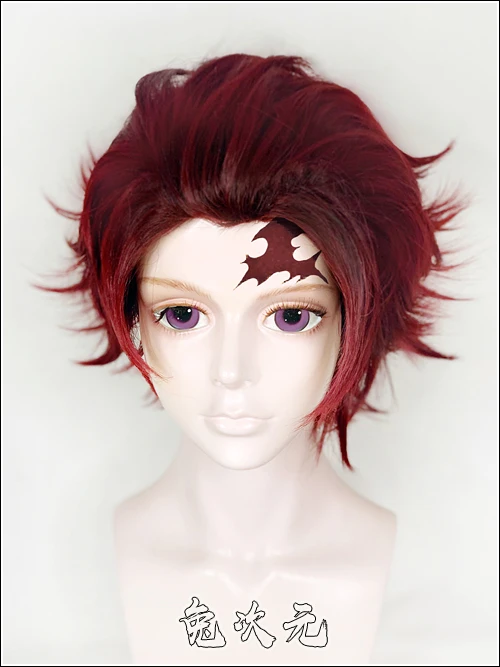 Парик для косплея из аниме рассекающий демонов термостойкий синтетический