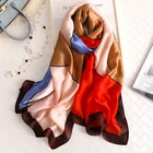 Роскошный брендовый женский шелковый шарф, шаль, летняя накидка, дизайнерские модные шарфы, женские пляжные палантины, Женская палантин
