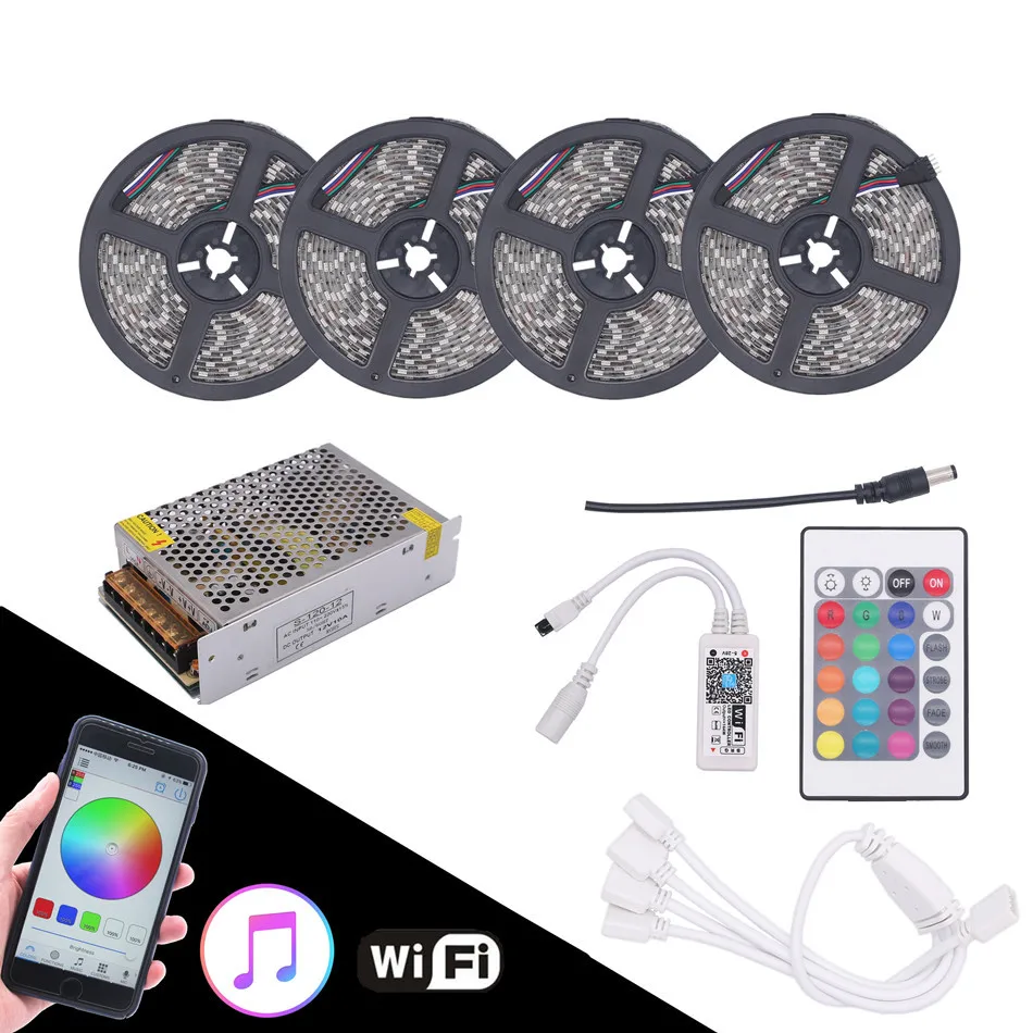 Светодиодная лента BEILAI 5050 RGB водонепроницаемая 5 м 10 15 20 12 в пост. Тока 60