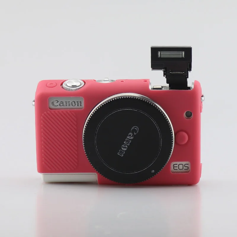 Rose Мягкий силиконовый чехол для камеры, резиновый чехол, сумка для Canon EOS M100, защитный корпус, 8 цветов - Цвет: Rose