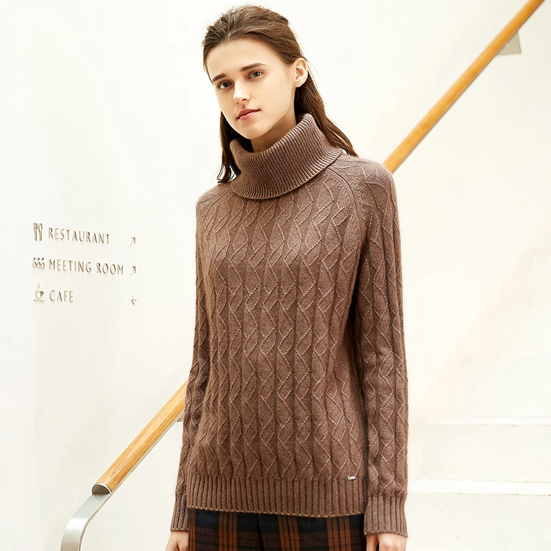 

ZHILI 2018 New Autumn Winter Cwol-Down With Thicken Cashmere Sweater