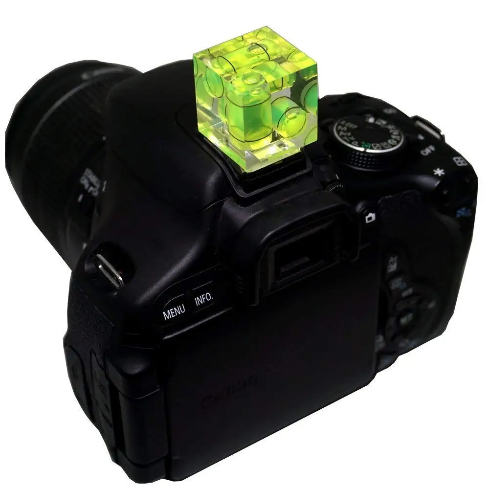 Горячий башмак три оси тройной пузырьковый Дух Уровень для Canon Nikon Panasonic Fujifilm Olympus