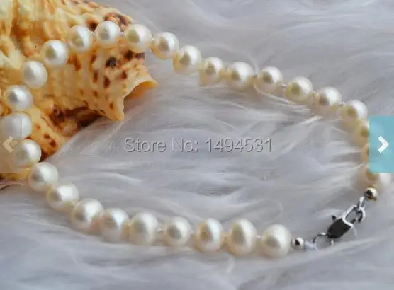 Браслет жемчужный белый 7 дюймов 6-7 мм | Браслеты