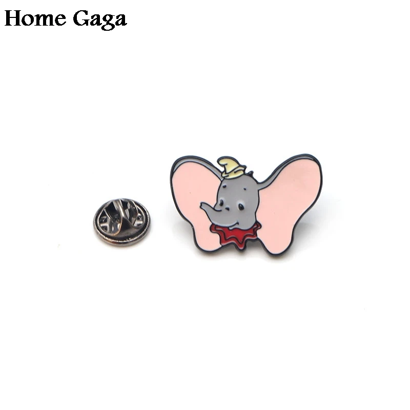2 Homegaga Дамбо Слоны цинк галстук мультфильм булавки броши для рюкзака, одежды для мужчин и женщин шляпа Декоративные значки медали D0761 - Цвет: 2
