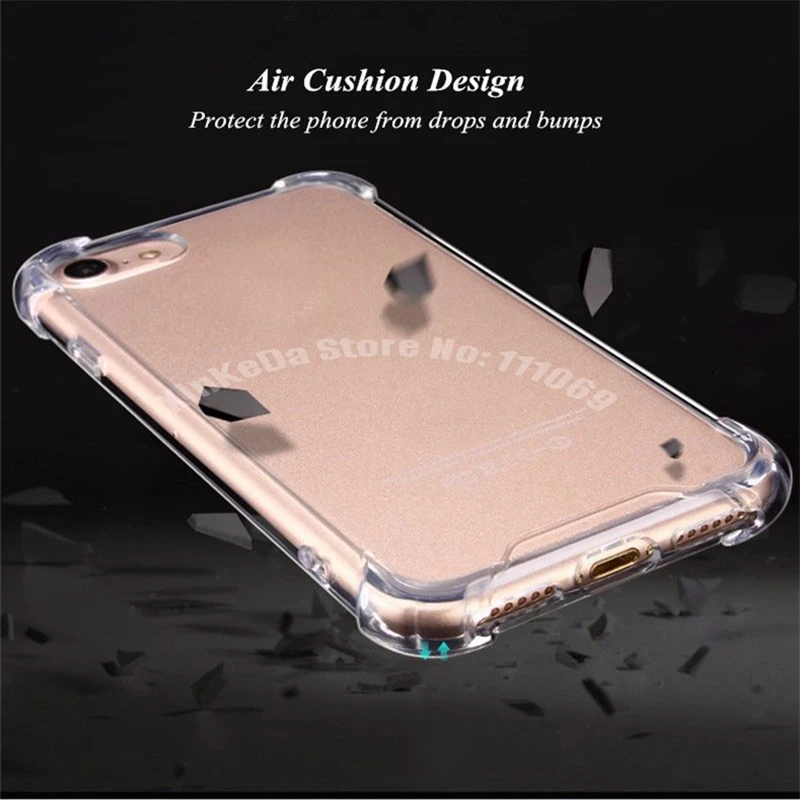 

500 шт. DHL прозрачные 3D противоударные толстые Чехлы для iPhone 7 plus 6s 6 Plus для iPhone 5s se 5, силиконовый чехол