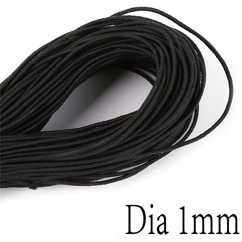 2 Meters Black Strong Elastic Rope Cords Bungee Shock Stretch String for Crafts DIY Outdoor Project Tents Kayak Boat Bag Luggage