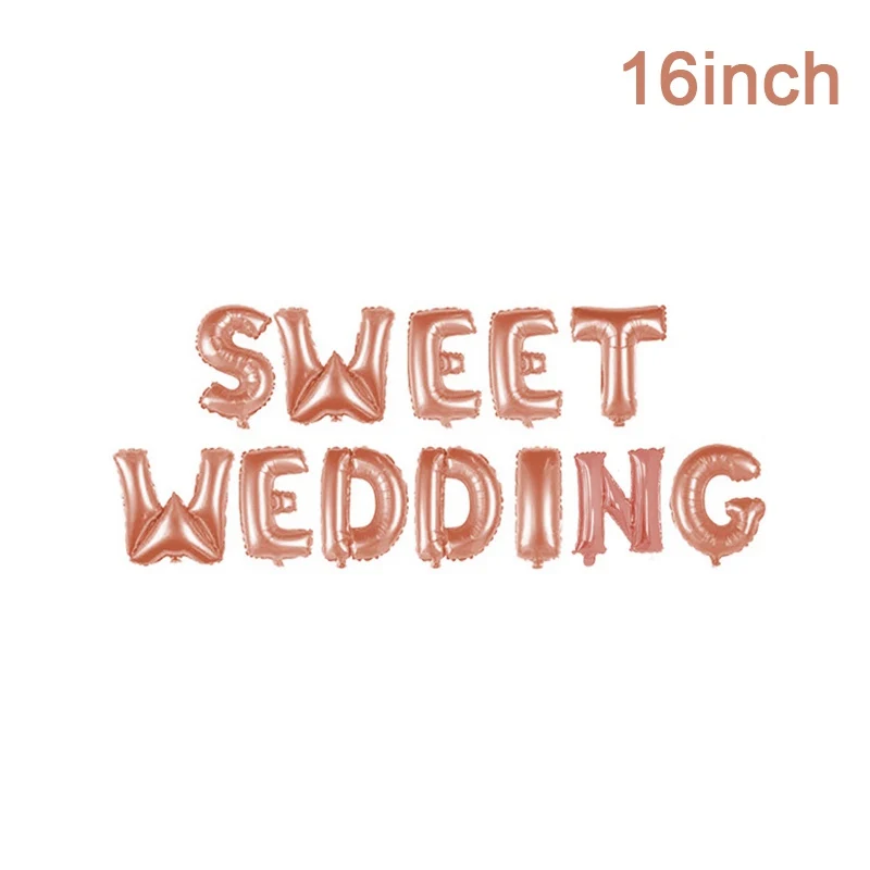 sweet wedding Huiran шар с цифрами шар цвета розового золота с днем рождения Декор для детей и взрослых балон на день рождения Свадебные вечеринки - Цвет: sweet wedding