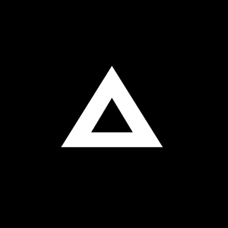 5 см полые треугольные предупреждающие наклейки для автомобиля