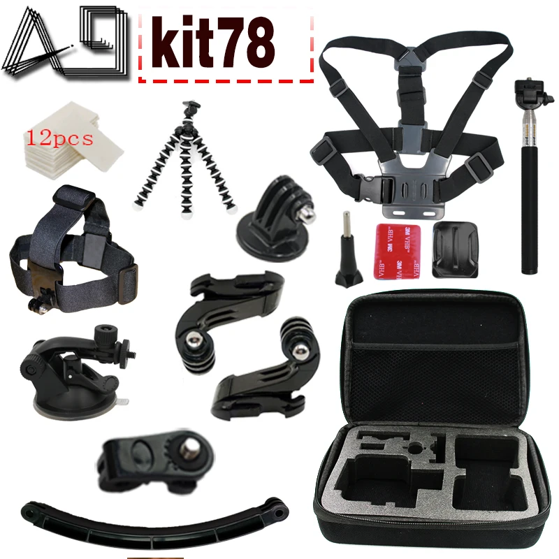 A9 для Gopro набор аксессуаров 5 4 3 eken H9R F60R W9R спортивной экшн камеры Xiaomi Yi K SJ4000 Action Cam с