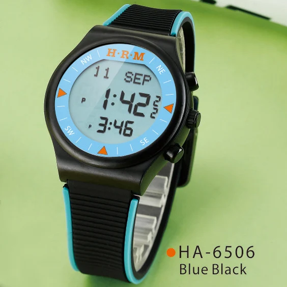 blue black Harameen спортивные часы для мусульманских 6506 32 мм водостойкие часы афана с Qibala& мировое время молитвы - Цвет: blue black