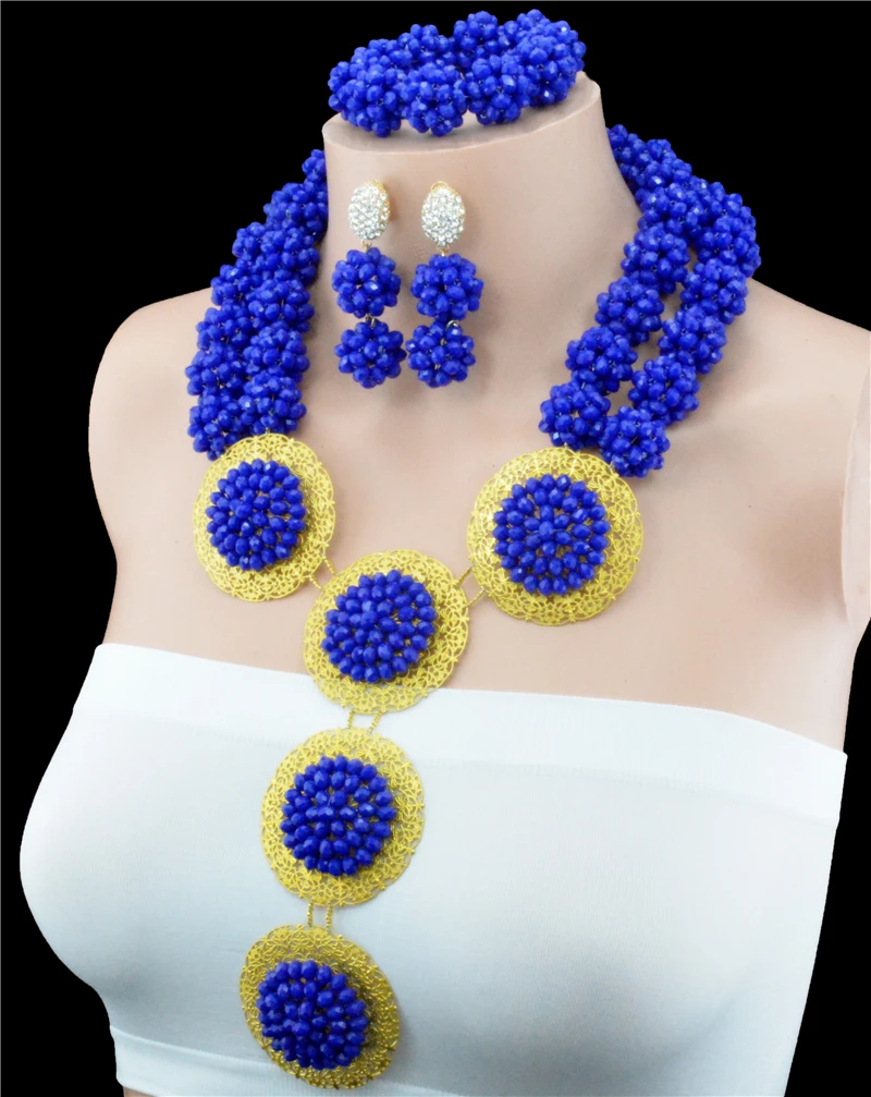 Эксклюзивный Свадебный комплект ювелирных изделий в нигерийском стиле с