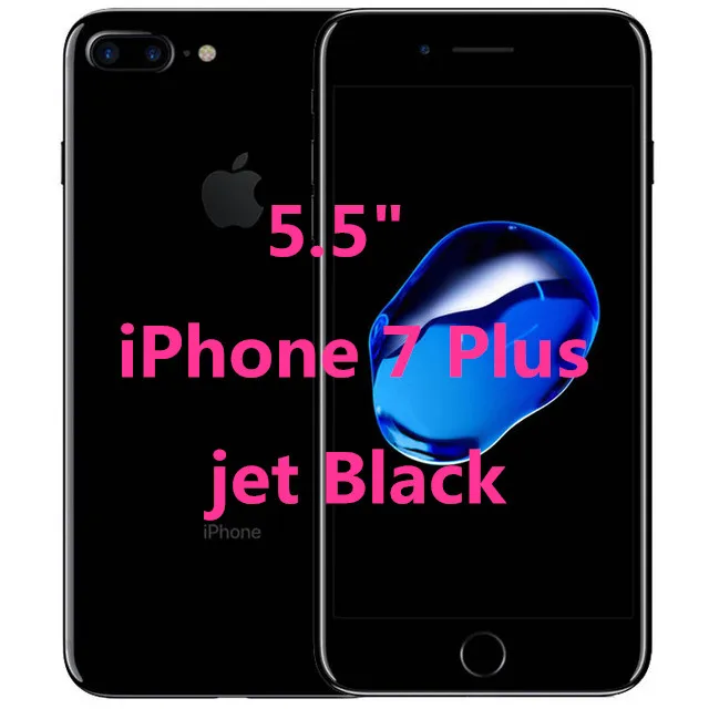 7 Plus jet black Apple iPhone 7/iPhone 7 Plus четырехъядерный 12,0 МП камера 32G/128G/256G Rom 4," /5,5" отпечаток пальца 4G разблокированный мобильный телефон - Цвет: 7 Plus jet black